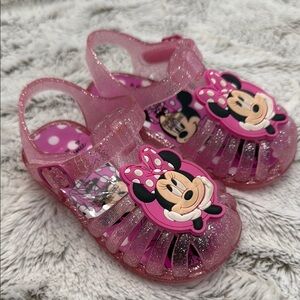 Disney Pink Glitter Minnie Mouse Sandals